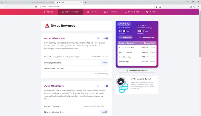 Brave Browser screenshot 1