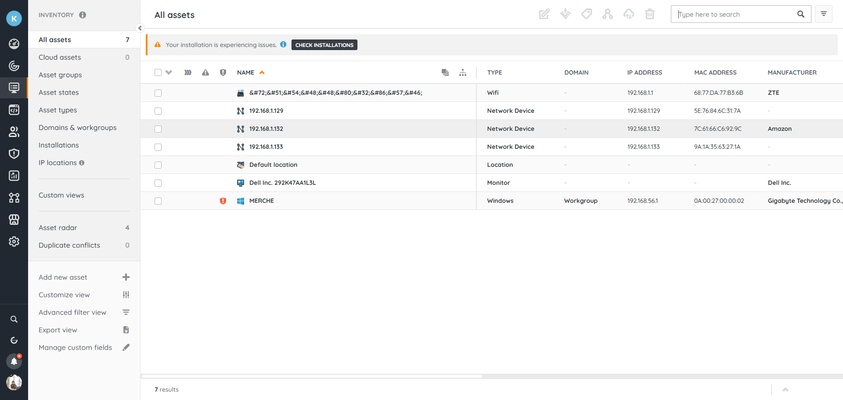Lansweeper screenshot 1