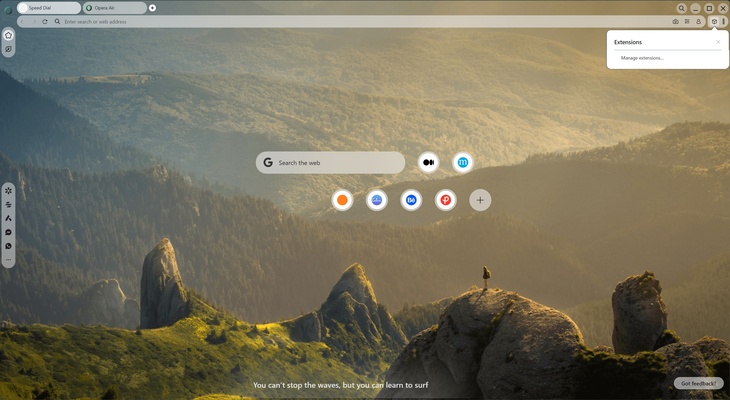 Opera Air screenshot 1
