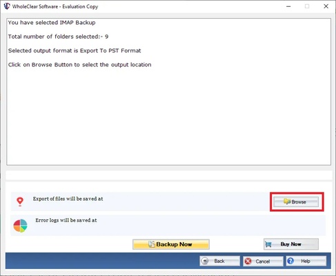 WholeClear Yahoo Backup Software screenshot 1