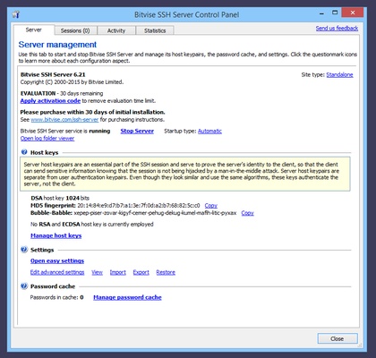 Bitvise SSH Client screenshot 1