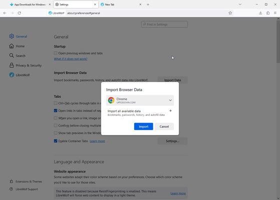 LibreWolf screenshot 1