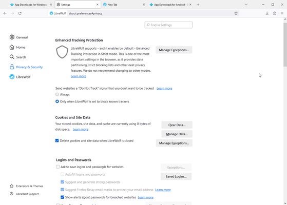 LibreWolf screenshot 1