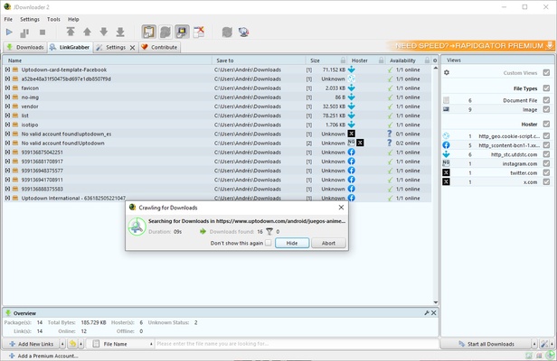 JDownloader screenshot 1