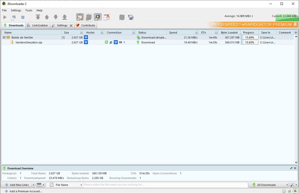 JDownloader screenshot 1
