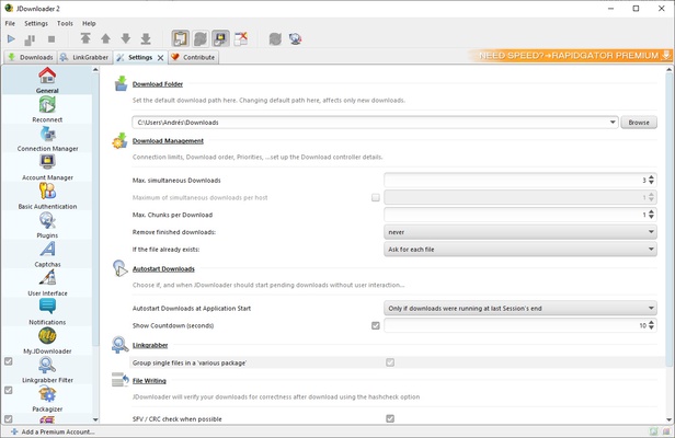 JDownloader screenshot 1