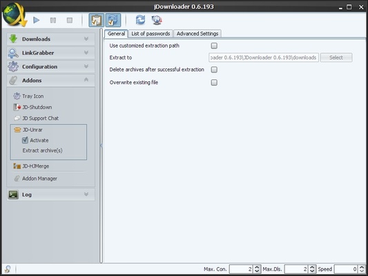 JDownloader screenshot 1