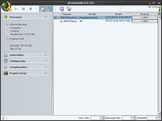 JDownloader screenshot 1