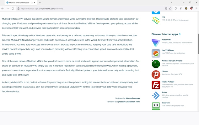 Mullvad Browser screenshot 1