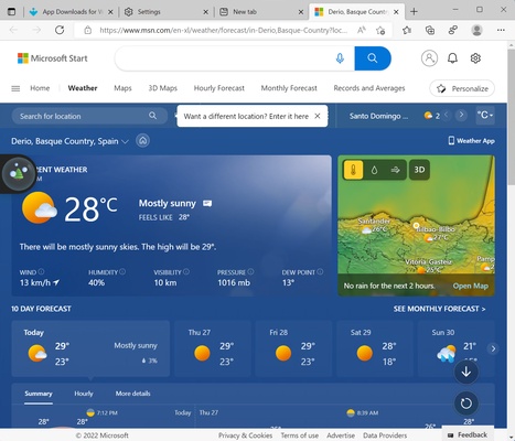 Microsoft Edge Beta screenshot 1