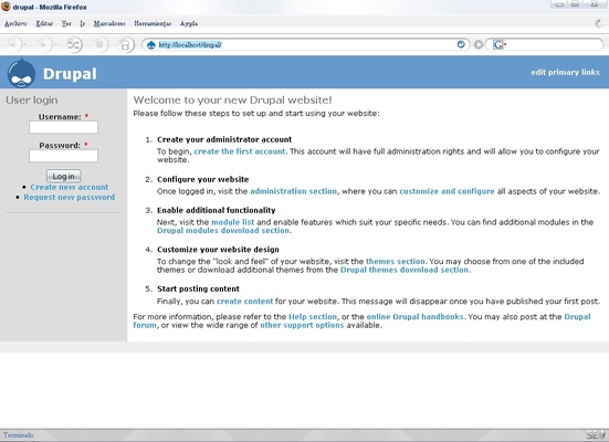 Drupal screenshot 1