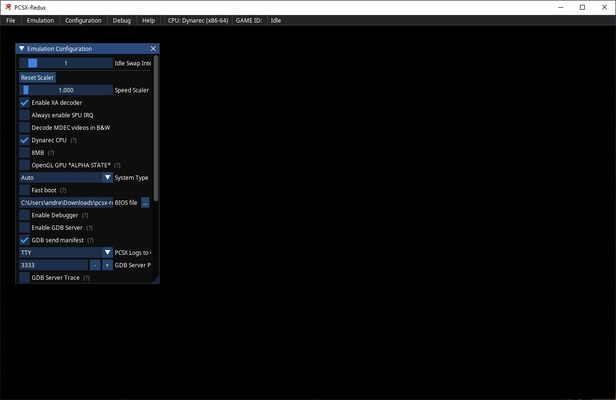 PCSX-Redux screenshot 1