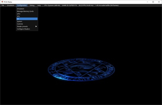 PCSX-Redux screenshot 1
