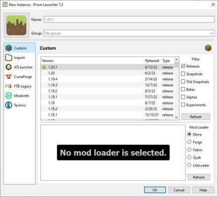Prism Launcher screenshot 1