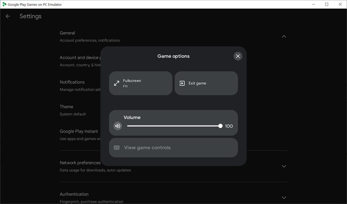 Google Play Games on PC Developer Emulator screenshot 1