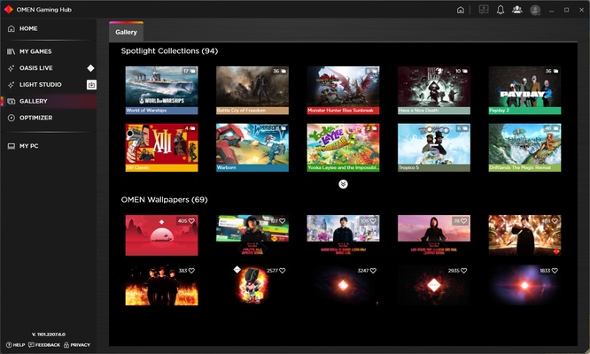 HP OMEN Gaming Hub screenshot 1
