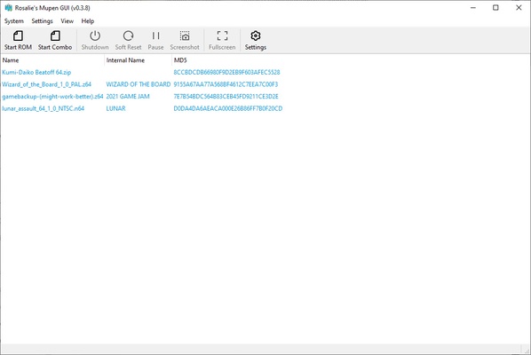 Rosalie's Mupen GUI screenshot 1
