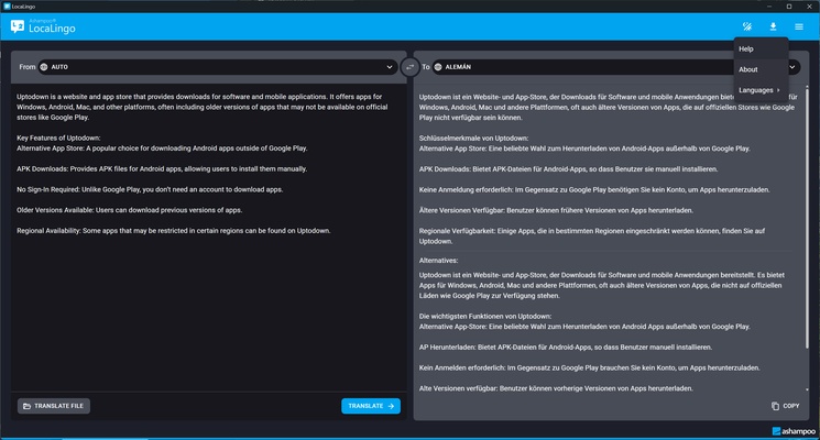 Ashampoo Loca­Lingo screenshot 1