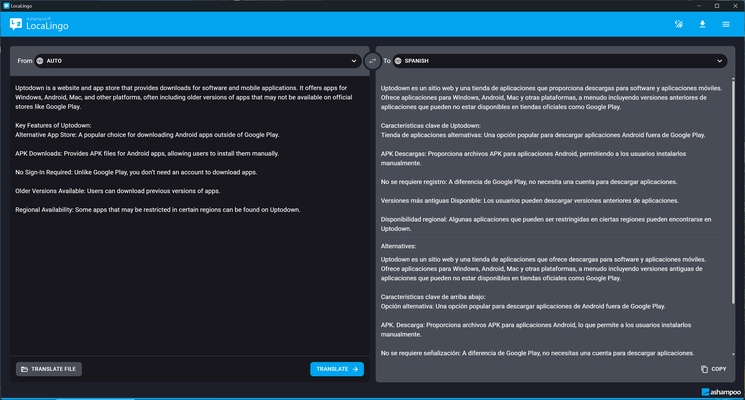 Ashampoo Loca­Lingo screenshot 1