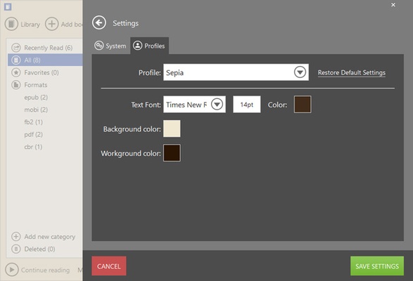IceCream Ebook Reader screenshot 1