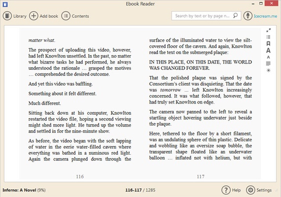 IceCream Ebook Reader screenshot 1