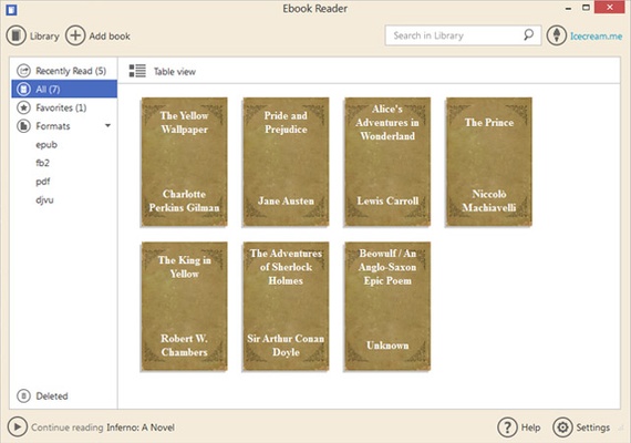 IceCream Ebook Reader screenshot 1