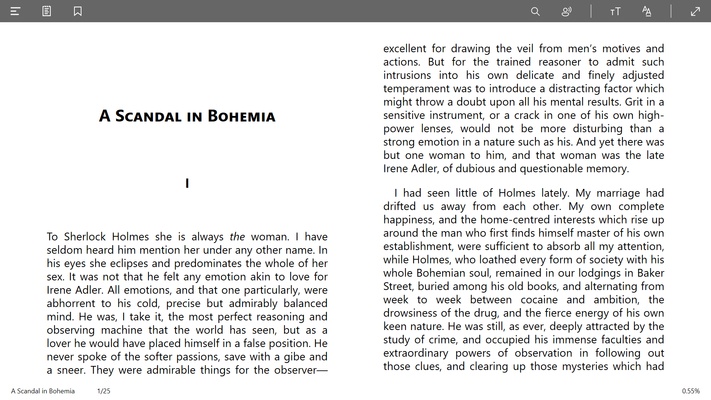 Aquile Reader screenshot 1