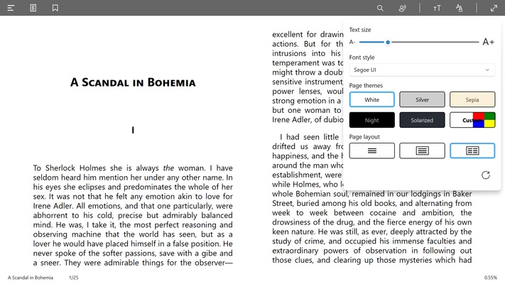 Aquile Reader screenshot 1