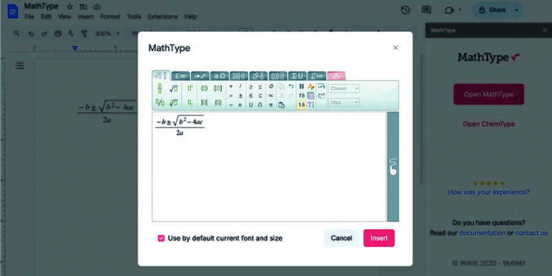 MathType screenshot 1