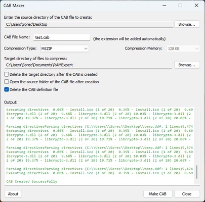 CAB Maker screenshot 1