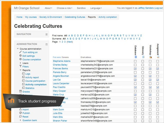 Moodle screenshot 1