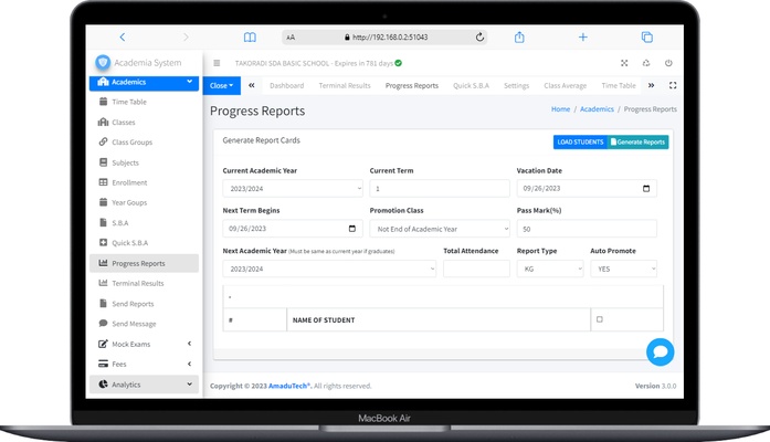 Academia Server screenshot 1