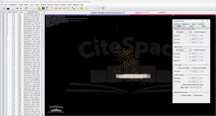 CiteSpace screenshot 1
