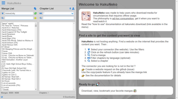 HakuNeko screenshot 1