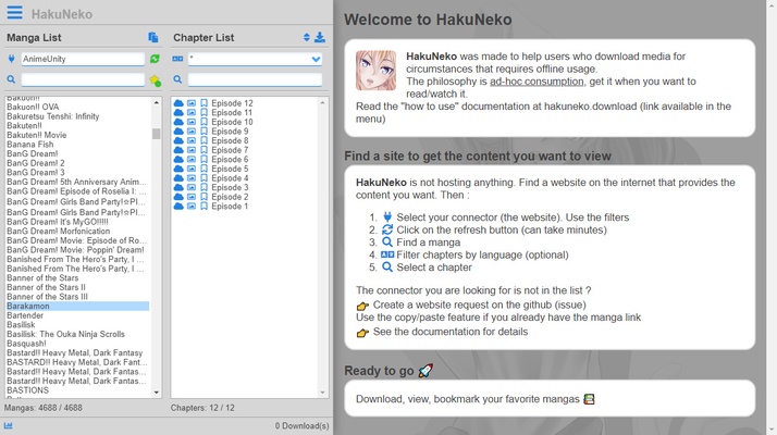 HakuNeko screenshot 1