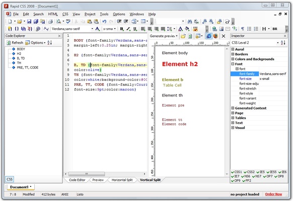 Rapid CSS Editor screenshot 1