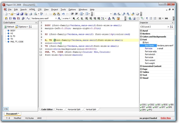 Rapid CSS Editor screenshot 1