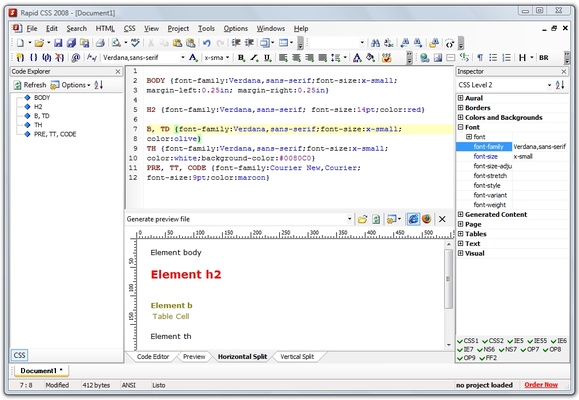 Rapid CSS Editor screenshot 1