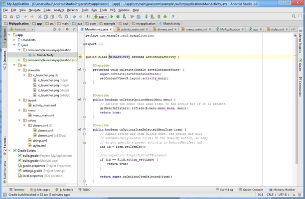 Android Studio screenshot 1