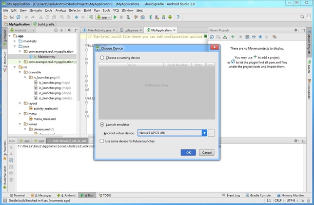 Android Studio screenshot 1