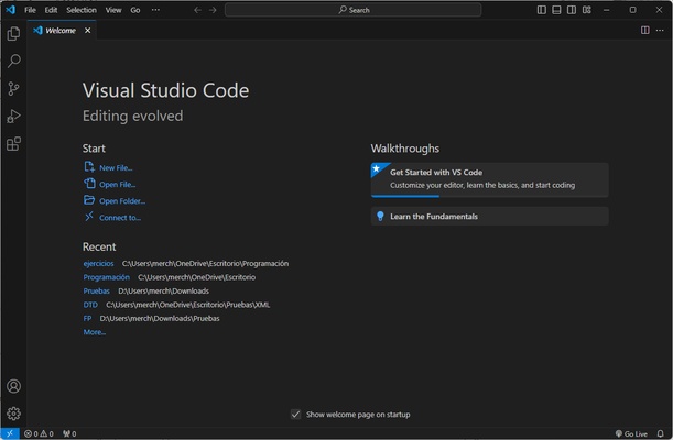 Visual Studio Code screenshot 1