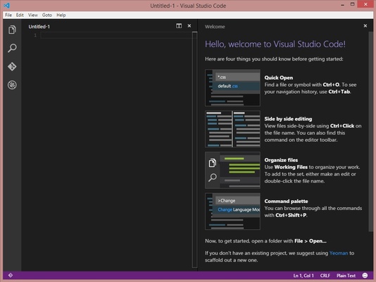Visual Studio Code screenshot 1
