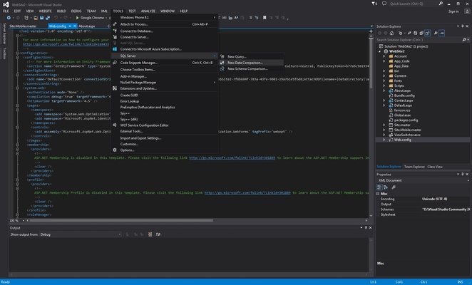 Visual Studio Community screenshot 1
