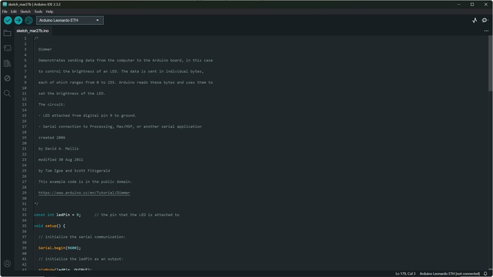 Arduino IDE screenshot 1