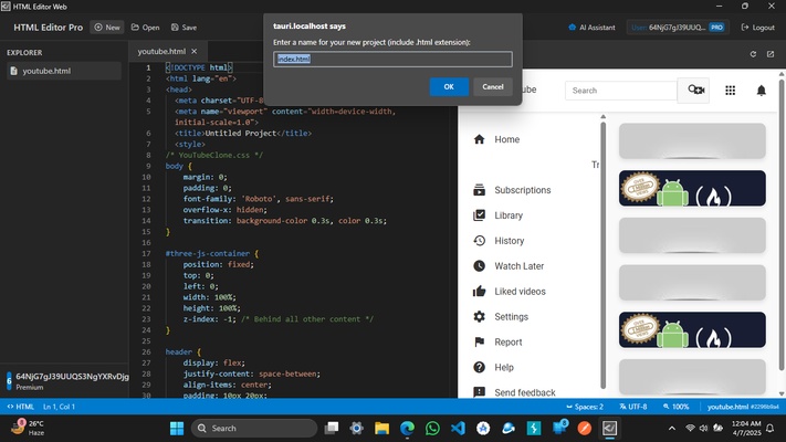 HTML Editor PRO - Ai Agent screenshot 1