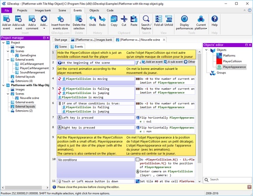 GDevelop screenshot 1