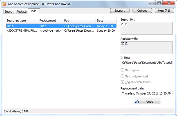Aba Search and Replace screenshot 1