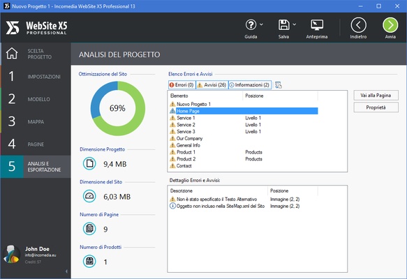 Website X5 Pro screenshot 1