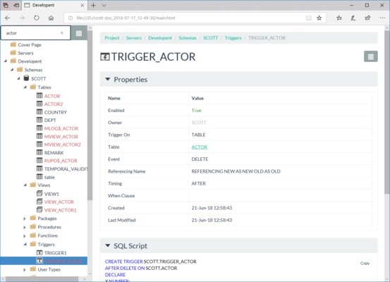 dbForge Documenter for Oracle screenshot 1