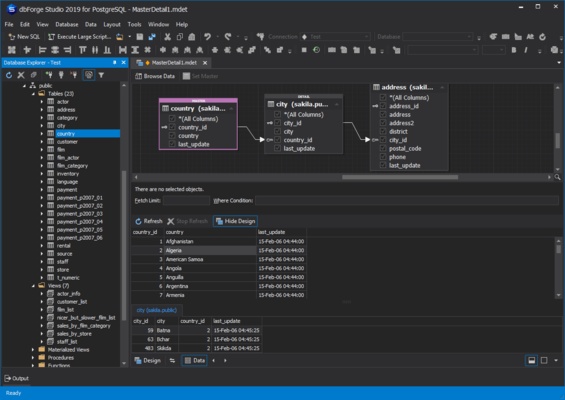 dbForge Studio for PostgreSQL screenshot 1
